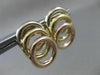 ESTATE LARGE 14K WHITE YELLOW & ROSE GOLD CIRCLE OF LIFE HANGING EARRINGS #22755