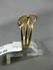 ESTATE WIDE .38CT DIAMOND 14KT ROSE GOLD 3D CLASSIC MULTI ROW CRISS CROSS RING
