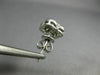 ESTATE .20CT DIAMOND & AAA SAPPHIRE 14KT WHITE GOLD FLOWER SQUARE STUD EARRINGS