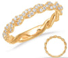 ESTATE .41CT DIAMOND 14KT YELLOW GOLD CLASSIC ROPE 3/4TH ETERNITY INFINITY RING