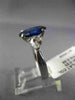 ESTATE LARGE EGL 5.03CT DIAMOND & AAA SAPPHIRE PLATINUM 3 STONE ENGAGEMENT RING