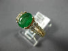 ESTATE 1.75CT DIAMOND & AAA OVAL CUT EMERALD 14KT ROSE GOLD 3D ENGAGEMENT RING