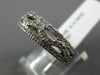 ESTATE .54CT ROUND DIAMOND 14KT WHITE GOLD OPEN 3 ROW WAVE ANNIVERSARY RING 6mm