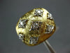 ESTATE LARGE .26CT DIAMOND 18K 2 TONE GOLD MATTE & SHINY FLORAL ANNIVERSARY RING