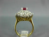 4.58CT WHITE & FANCY YELLOW DIAMOND & AAA RUBY 18KT WHITE GOLD BALLERINA RING