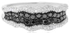 1.05CT WHITE & BLACK DIAMOND 14KT WHITE GOLD 3D MULTI ROW DOUBLE WAVE FUN RING