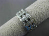 ANTIQUE WIDE .90CT DIAMOND 14KT WHITE GOLD FILIGREE WEDDING ETERNITY RING #17294