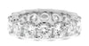 ESTATE LARGE 7.20CT DIAMOND PLATINUM 3D CUSHION CUT ETERNITY ANNIVERSARY RING