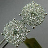 EXTRA LARGE 2.08CT DIAMOND 14KT WHITE GOLD 3D FILIGREE SCREW BACK STUD EARRINGS