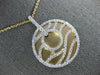 ESTATE 1.60CT DIAMOND 18KT WHITE & YELLOW GOLD CIRCULAR MULTI WAVE FUN NECKLACE