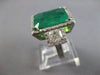EXTRA LARGE 12.27CT DIAMOND & AAA EMERALD 18KT WHITE GOLD CUSHION & ROUND RING