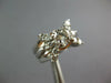 ANTIQUE .61CT DIAMOND 14KT WHITE GOLD ROUND FLOWER INSERT ENGAGEMENT RING #27066