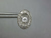 ESTATE 2.0CT DIAMOND 14K WHITE GOLD 3D ROUND OVAL FILIGREE CLUSTER STUD EARRINGS