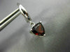 ESTATE 2.48CT AAA GARNET 14KT WHITE GOLD 3D TRILLION HANGING HUGGIE EARRINGS