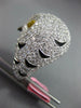 6.97CT WHITE & INTENSE CANARY DIAMOND & BLACK ENEAMEL 18KT WHITE GOLD OWL RING