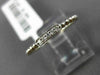 ESTATE .04CT ROUND DIAMOND 14K WHITE GOLD 3D FIVE STONE MILGRAIN BEADED FUN RING