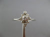 ESTATE .30CT DIAMOND 14KT WHITE GOLD 3D CLUSTER SNOWFLAKE FLOWER FUN RING #27322