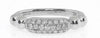 ESTATE .30CT DIAMOND 18KT WHITE GOLD 3D ROUND PAVE 3 ROW MULTI BEAD FUN RING