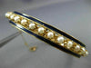 ANTIQUE VICTORIAN AAA PEARL & BLUE ENAMEL 14K YELLOW GOLD BANGLE BRACELET 20957