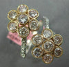 ESTATE LARGE 2.57CT WHITE & PINK DIAMOND 18KT WHITE & ROSE GOLD 3D FLOWER RING