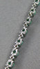 4.17CT DIAMOND & AAA EMERALD 18K WHITE GOLD CLASSIC OVAL & ROUND TENNIS BRACELET