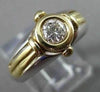 ESTATE .33CT DIAMOND 14KT TWO TONE GOLD SOLITAIRE BEZEL ENGAGEMENT RING #22426
