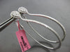 EXTRA LARGE 1.37CT DIAMOND 18KT WHITE GOLD TEAR DROP INSIDE OUT HANGING EARRINGS