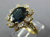 4.55CT DIAMOND AAA SAPPHIRE 18KT YELLOW GOLD OVAL & ROUND FLOWER ENGAGEMENT RING