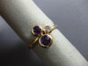 ESTATE .93CT DIAMOND & AAA AMETHYST 14KT ROSE GOLD 3D BEZEL 3 STONE FUN RING