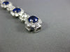 LARGE 13.65CT DIAMOND & AAA SAPPHIRE 18KT WHITE GOLD 3D FLOWER TENNIS BRACELET