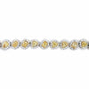 LARGE 15.2CT WHITE & FANCY YELLOW DIAMOND 18KT 2 TONE GOLD MULTI SHAPE BRACELET