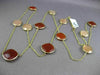 ANTIQUE EXTRA LONG 14KT YELLOW GOLD AAA MULTI FACET AGATE BY THE YARD NECKLACE