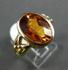 ESTATE 5.0CT AAA EXTRA FACET CITRINE 14KT YELLOW GOLD 3D SOLITAIRE FUN RING