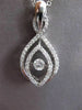 ESTATE LARGE .45CT DIAMOND 14KT WHITE GOLD INFINITY SOLITAIRE FLOATING PENDANT