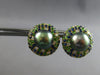 3.87CT DIAMOND & AAA SAPPHIRE & TSAVORITE & AAA PEARL 18KT YELLOW GOLD EARRINGS