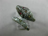 ESTATE LARGE .24CT MULTI COLOR DIAMOND & AAA RUBY 18KT BLACK GOLD SNAKE FUN RING