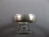 ESTATE WIDE 14K WHITE GOLD MATTE & SHINY 6.5MM COMFORT FIT MENS ANNIVERSARY RING