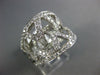 ESTATE LARGE 1.45CT DIAMOND 18KT WHITE GOLD 3D MULTI ROW CRISS CROSS FUN RING