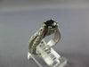 ESTATE 1.21CT DIAMOND & AAA SAPPHIRE 14K WHITE GOLD OVAL & ROUND ENGAGEMENT RING