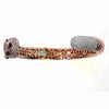 11.09CT WHITE & PINK DIAMOND & AAA EMERALD 18K WHITE & ROSE GOLD JAGUAR BRACELET