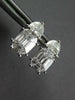 1.0CT DIAMOND 18K WHITE GOLD BAGUETTE ASSCHER & MOON STONE CLUSTER STUD EARRINGS