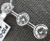 LARGE 1.20CT DIAMOND 14K WHITE GOLD 3 STONE PAST PRESENT FUTURE FLOATING PENDANT