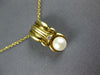 ESTATE .01CT DIAMOND & AAA SOUTH SEA PEARL 14K YELLOW GOLD FLOATING PENDANT 2472