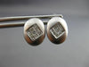 ESTATE .40CT PRINCESS DIAMOND 14KT WHITE GOLD OVAL MATTE & SHINY EARRINGS #7768