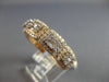 LARGE 1.15CT DIAMOND 14KT ROSE GOLD 3D ROUND & BAGUETTE UNISEX ANNIVERSARY RING