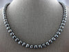 EXTRA LARGE & LONG 331.9CT BLACK DIAMOND 14KT WHITE GOLD ETERNITY LOVE NECKLACE