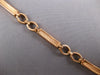 WIDE AAA MOTHER OF PEARL 14KT ROSE GOLD 3D RECTANGULAR & OVAL LINK FUN BRACELET