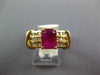 2.03CT DIAMOND & AAA RUBY 14KT YELLOW GOLD 3D MULTI ROW CLASSIC ENGAGEMENT RING
