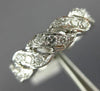 ANTIQUE 1.60CT DIAMOND 14K WHITE GOLD INFINITY FISHTAIL WEAVE ETERNITY RING #335
