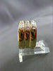 ESTATE WIDE 1.50CT DIAMOND 14K YELLOW GOLD 3 ROW WEDDING ANNIVERSARY RING #21688